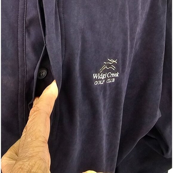 Slazenger Widgi Creek Golf Course 1/4 Button Windbreaker Jacket Mens XL Blue - Picture 5 of 12